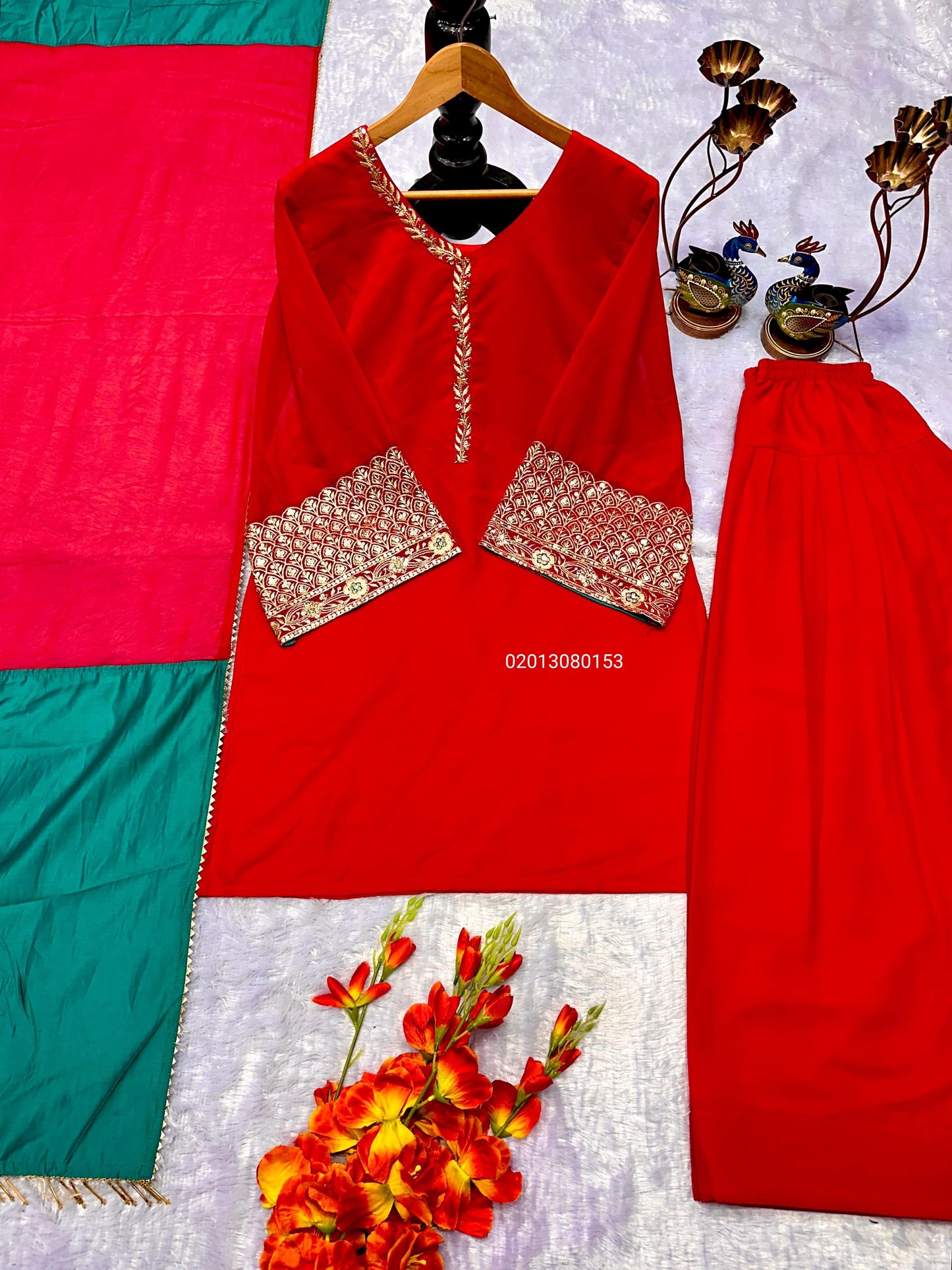 Designer Party Wear Farsi Set & Top