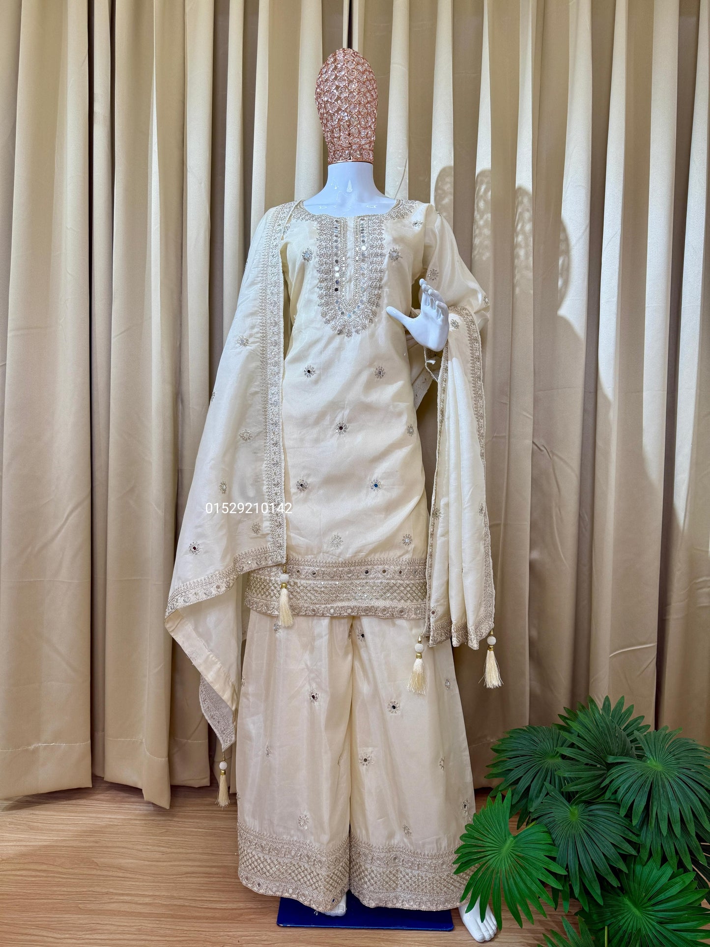 Festive Kurti, Plazzo & Dupatta Set