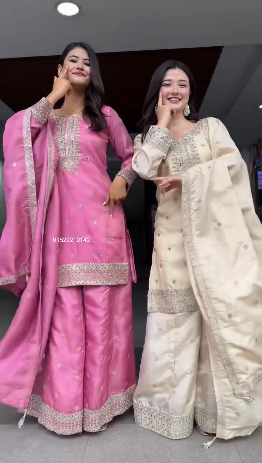 Festive Kurti, Plazzo & Dupatta Set