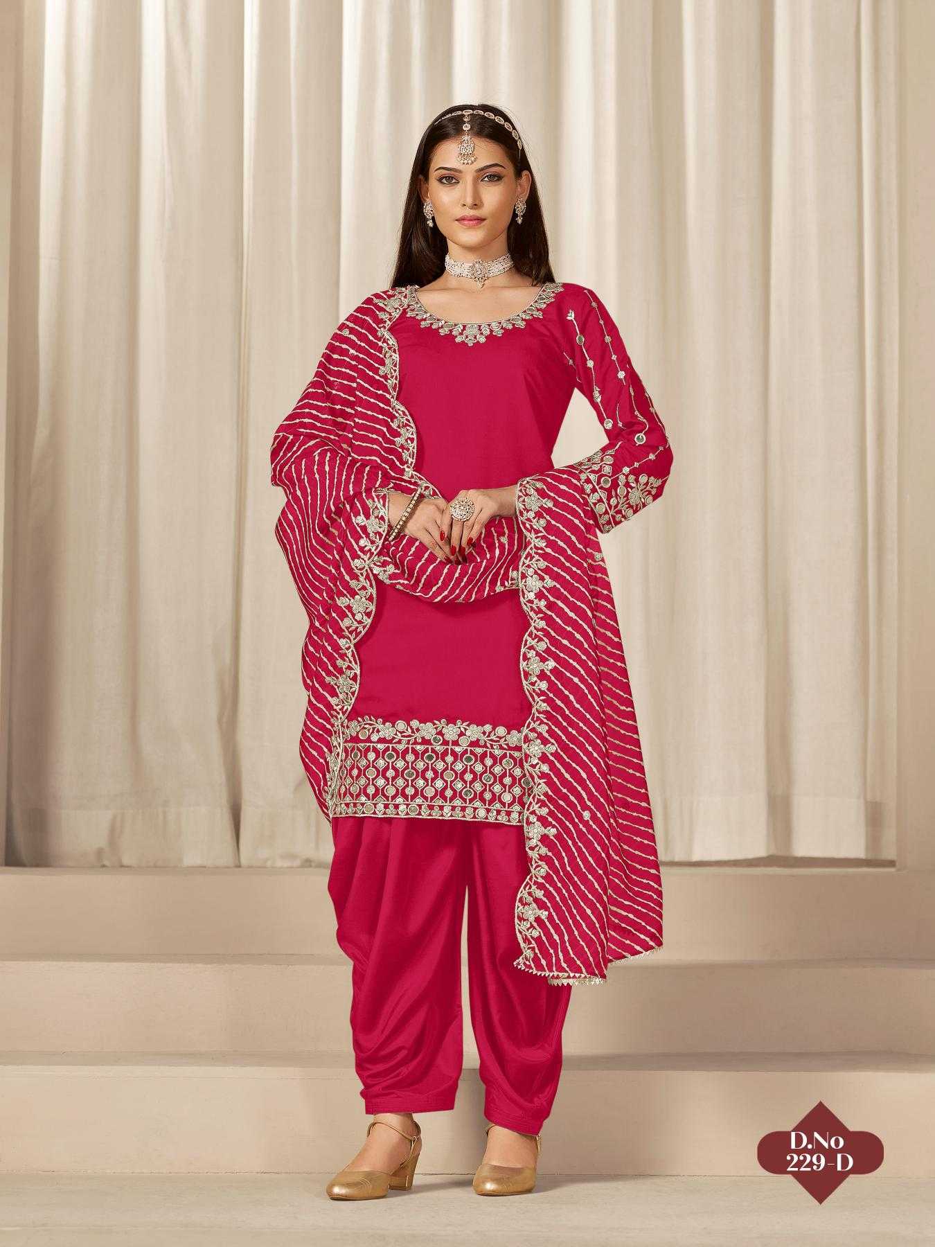 Roman Silk Dhoti Salwar suit- KE-79300