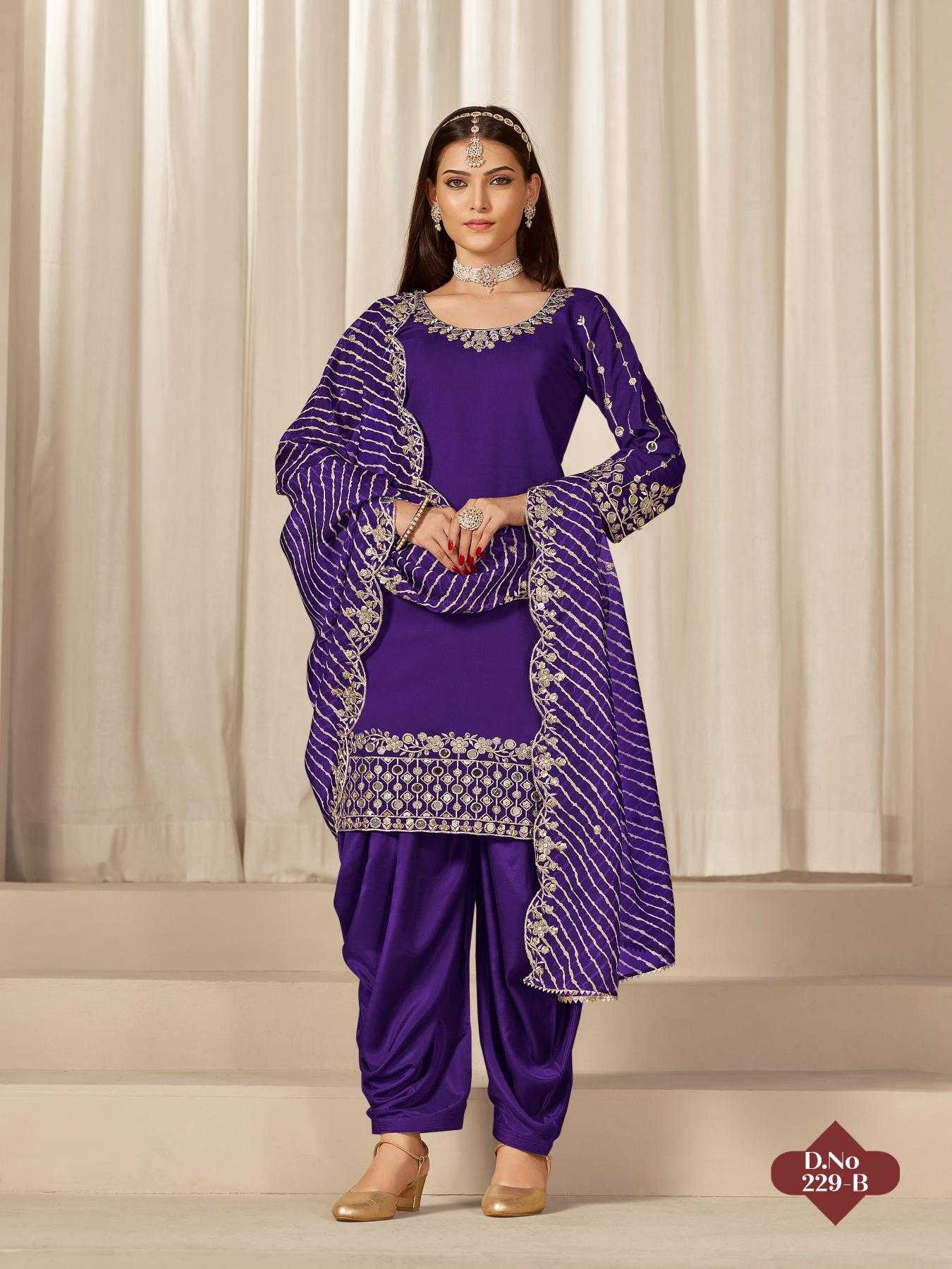 Roman Silk Dhoti Salwar suit- KE-79300
