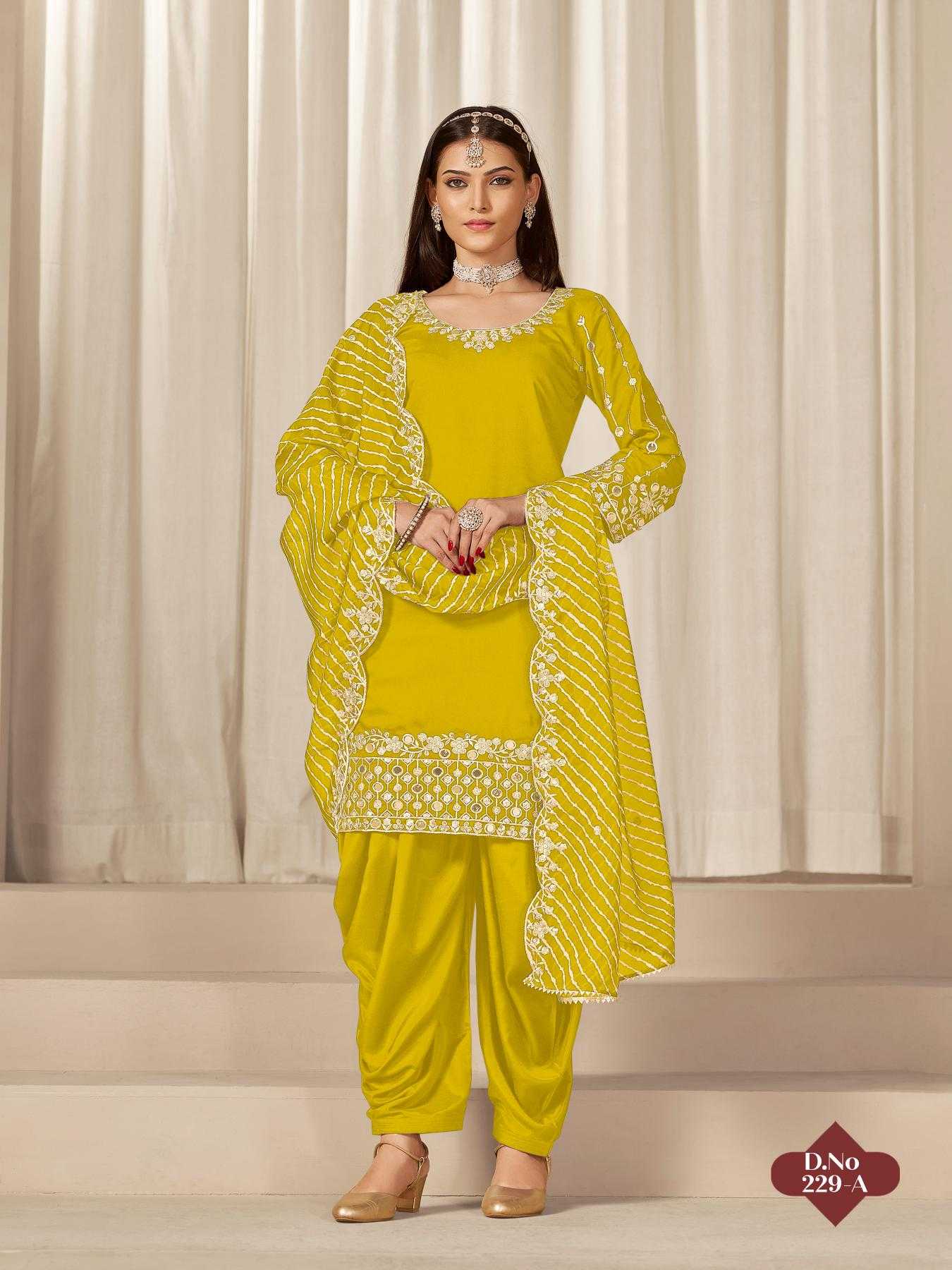 Roman Silk Dhoti Salwar suit- KE-79300