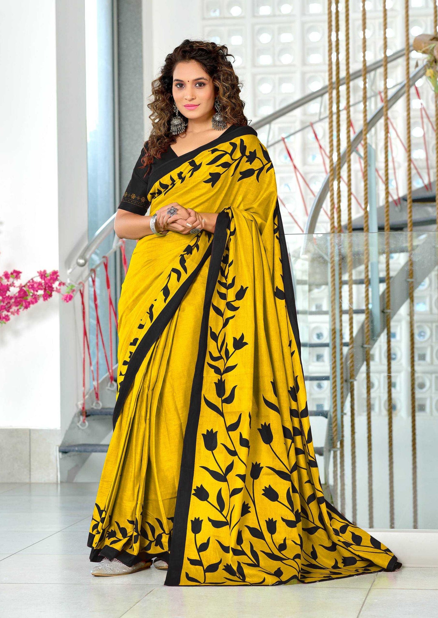 Mulmul Cotton Saree - KE-79165