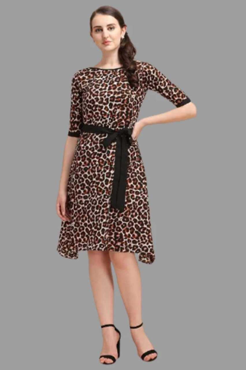 Printed Crepe Dress