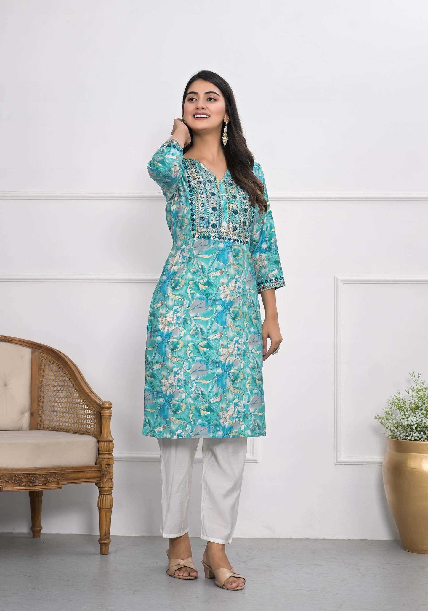 Chanderi Soft kurti