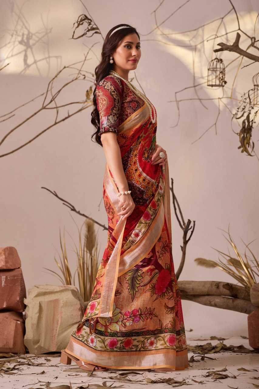 Linen Cotton Saree