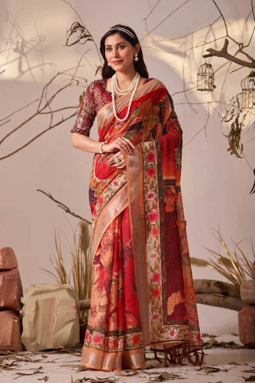 Linen Cotton Saree