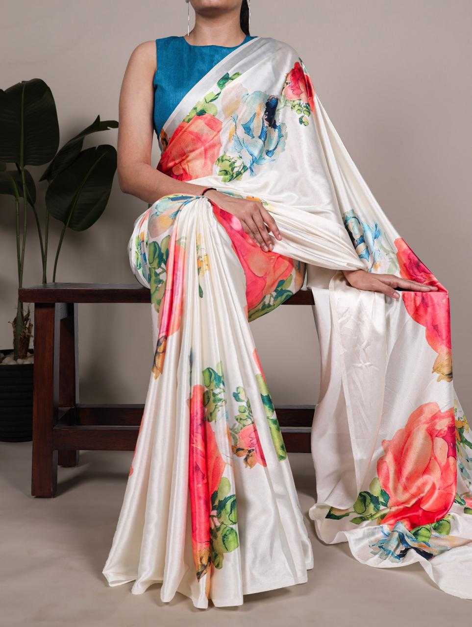 Satin Silk Saree - KE-79501