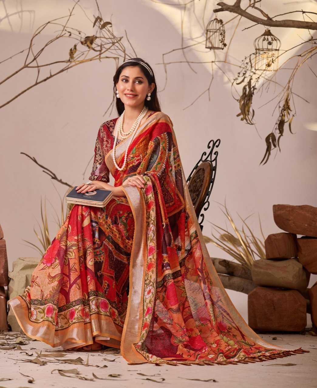Linen Cotton Saree