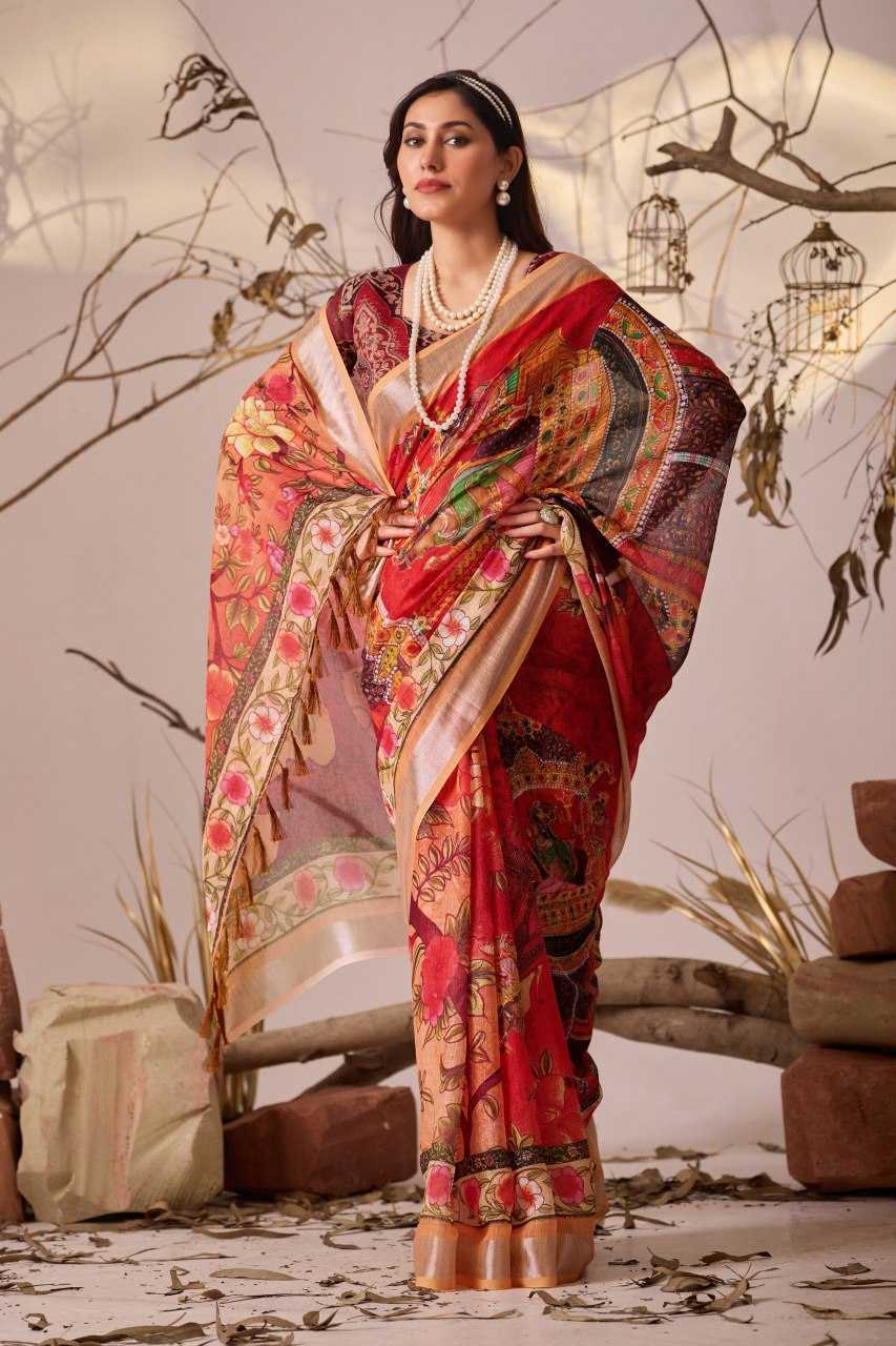 Linen Cotton Saree