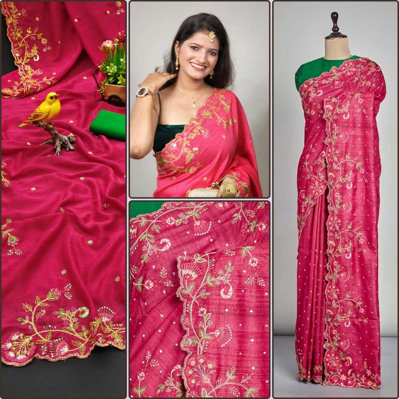 Vichitra Silk Saree - KE-79637