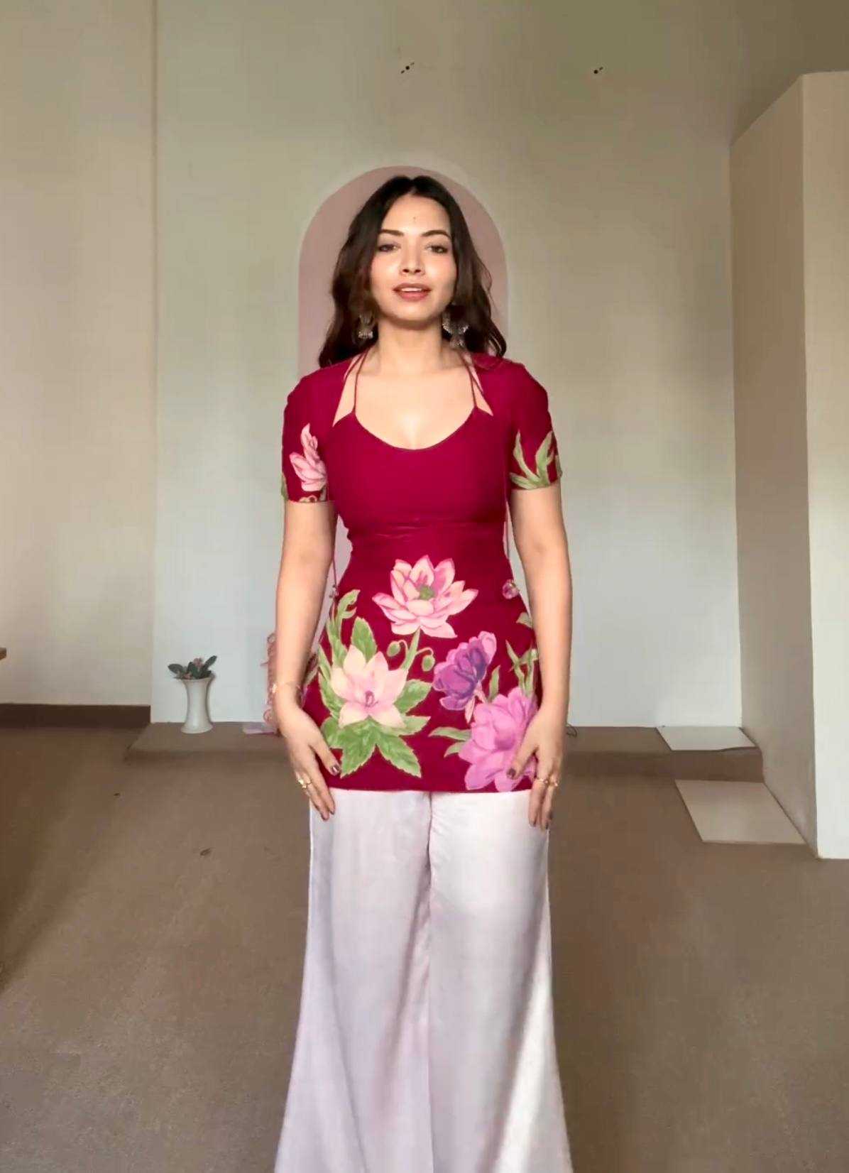 Roman Silk kurti & Plazzo