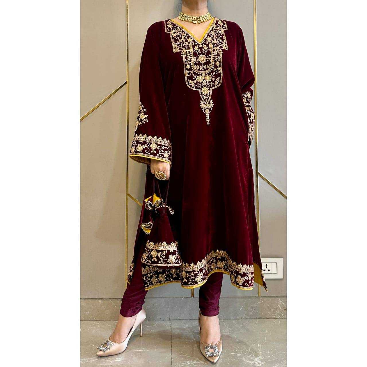 Kashmiri velvet suit