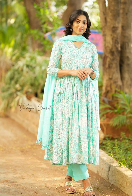floral Alia cut Anarkali Kurti