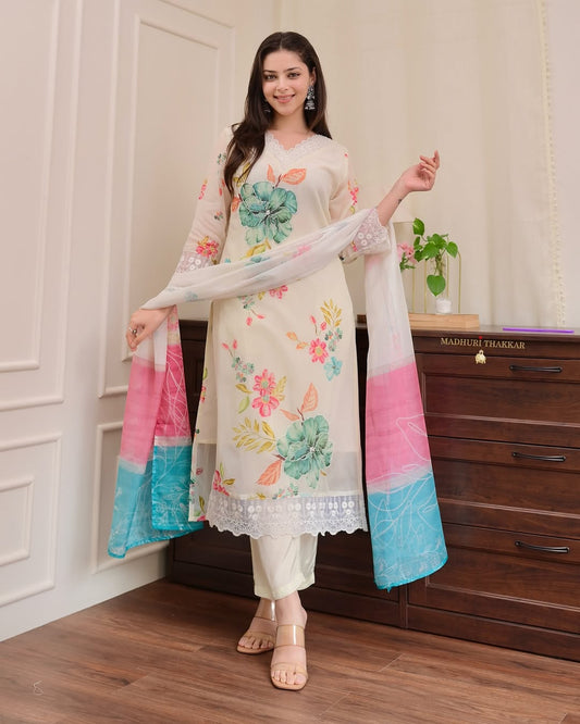 Reshmi Organza Dupatta Pant Set