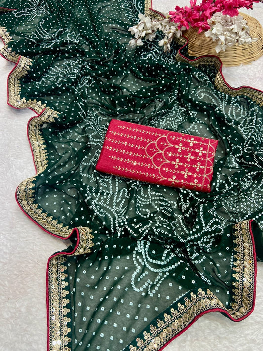 Bandhani Print saree