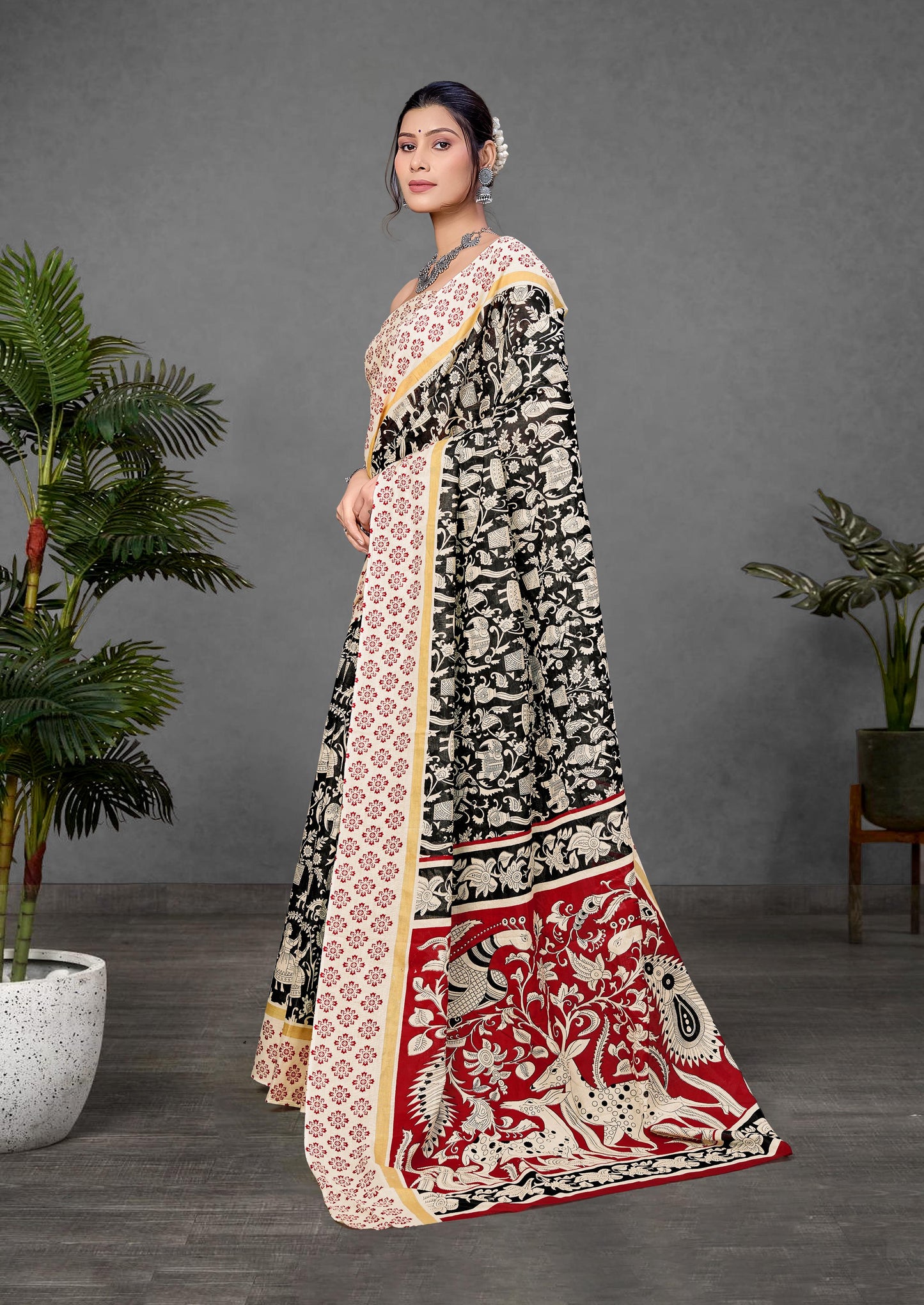 Kalamkari Print Saree