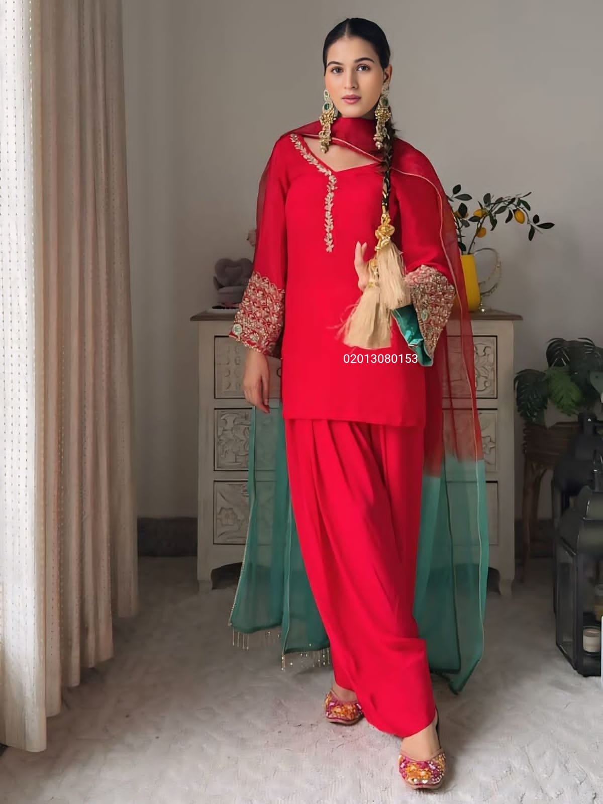 Designer Party Wear Farsi Set & Top