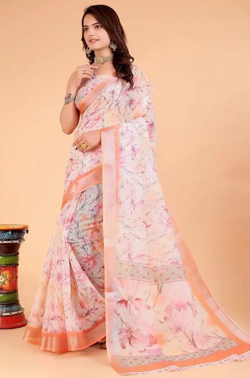 Linen Beautiful Saree - KESH632 1050