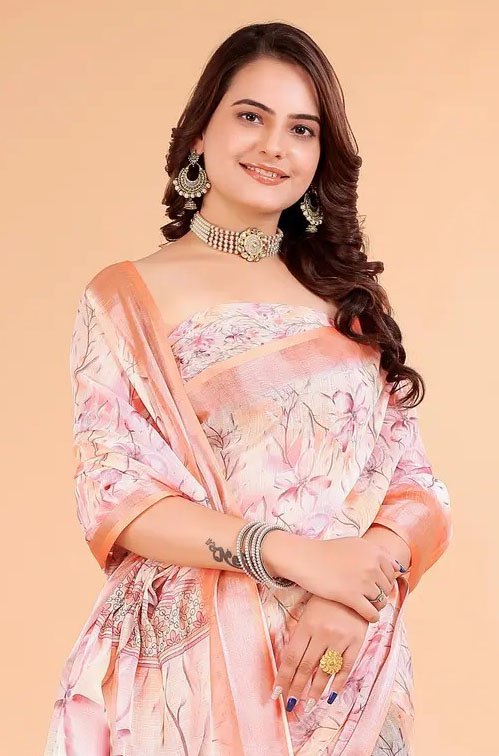 Linen Beautiful Saree - KESH632 1050