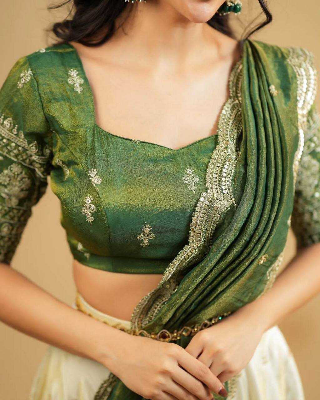 Onam Shimmer Tissue Silk saree -KE-75452