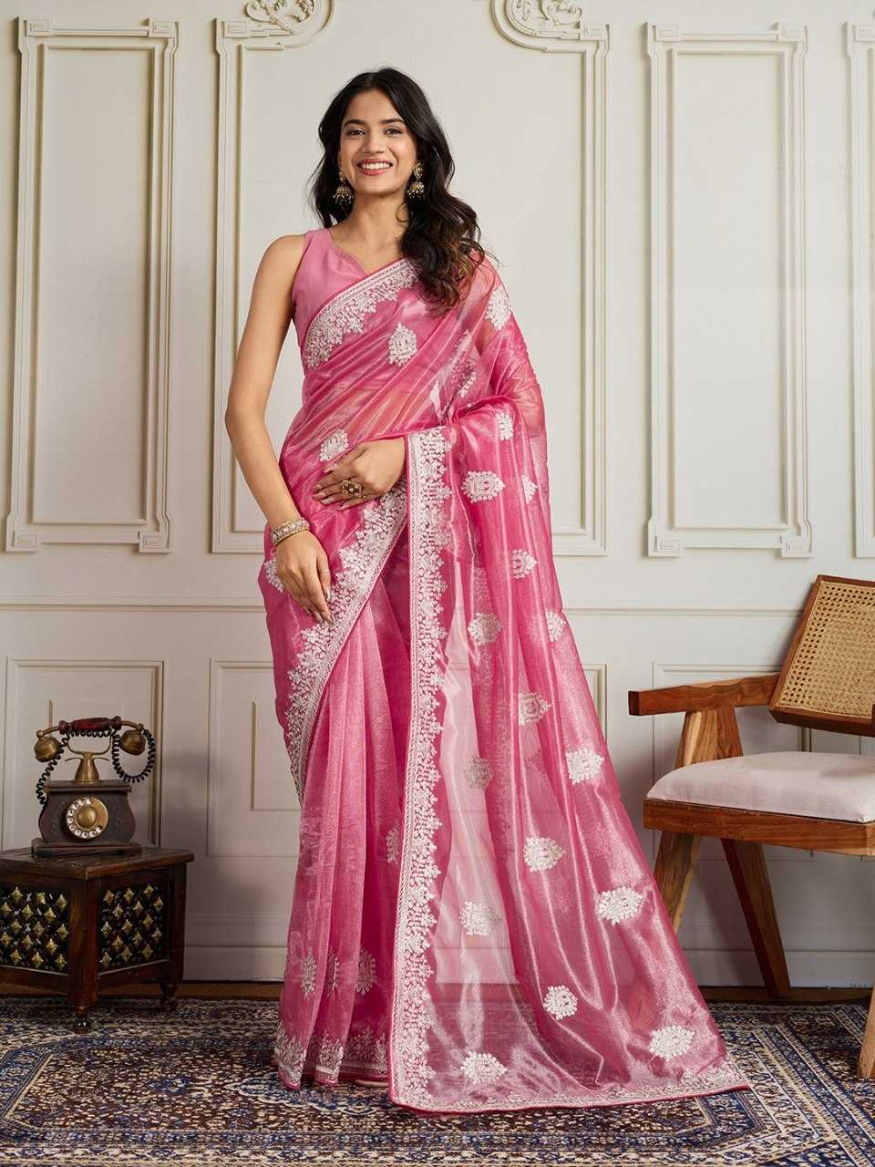 Beautiful Twill Net Saree- KE-81805
