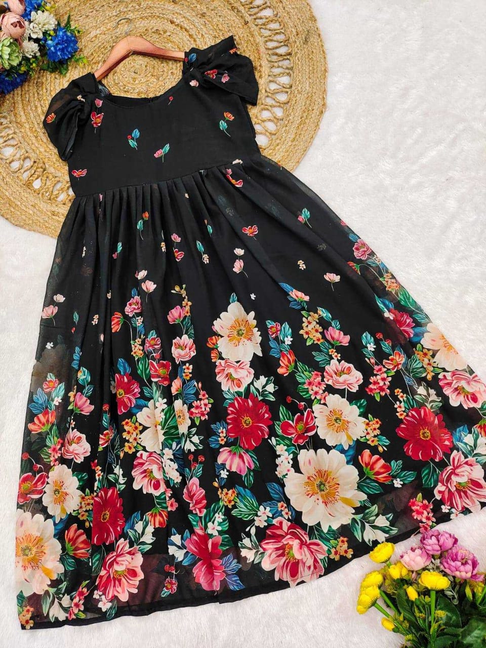 Faux Georgette Dress KE-83543