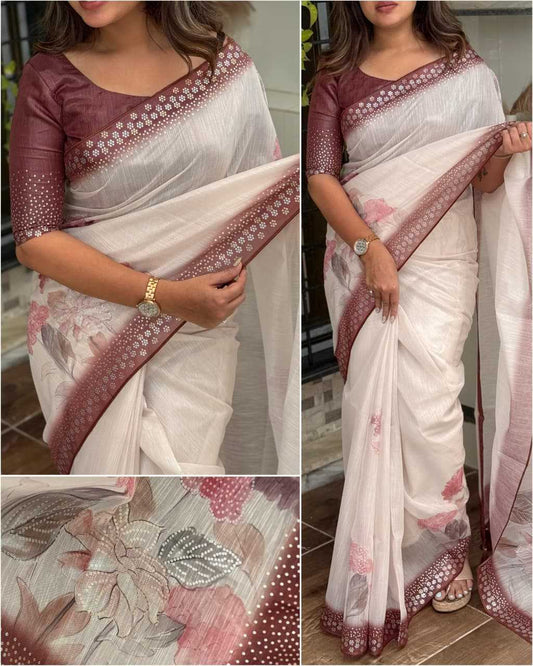 Beautiful Digital Print Saree KE-85406