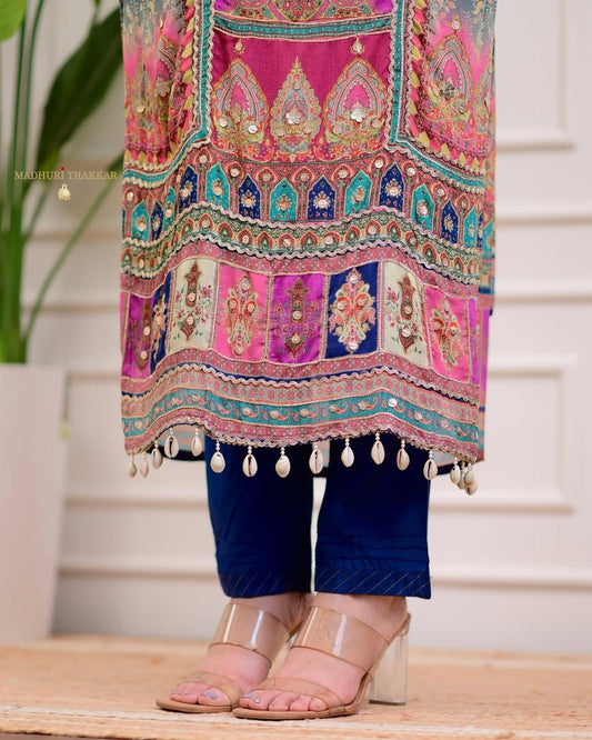 Chinon Kurti with Dupatta
