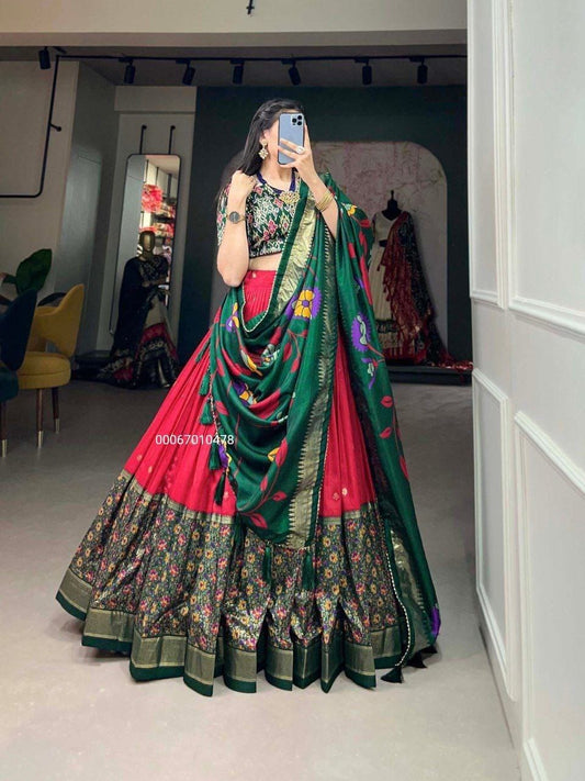 Silk Printed Lehenga Choli