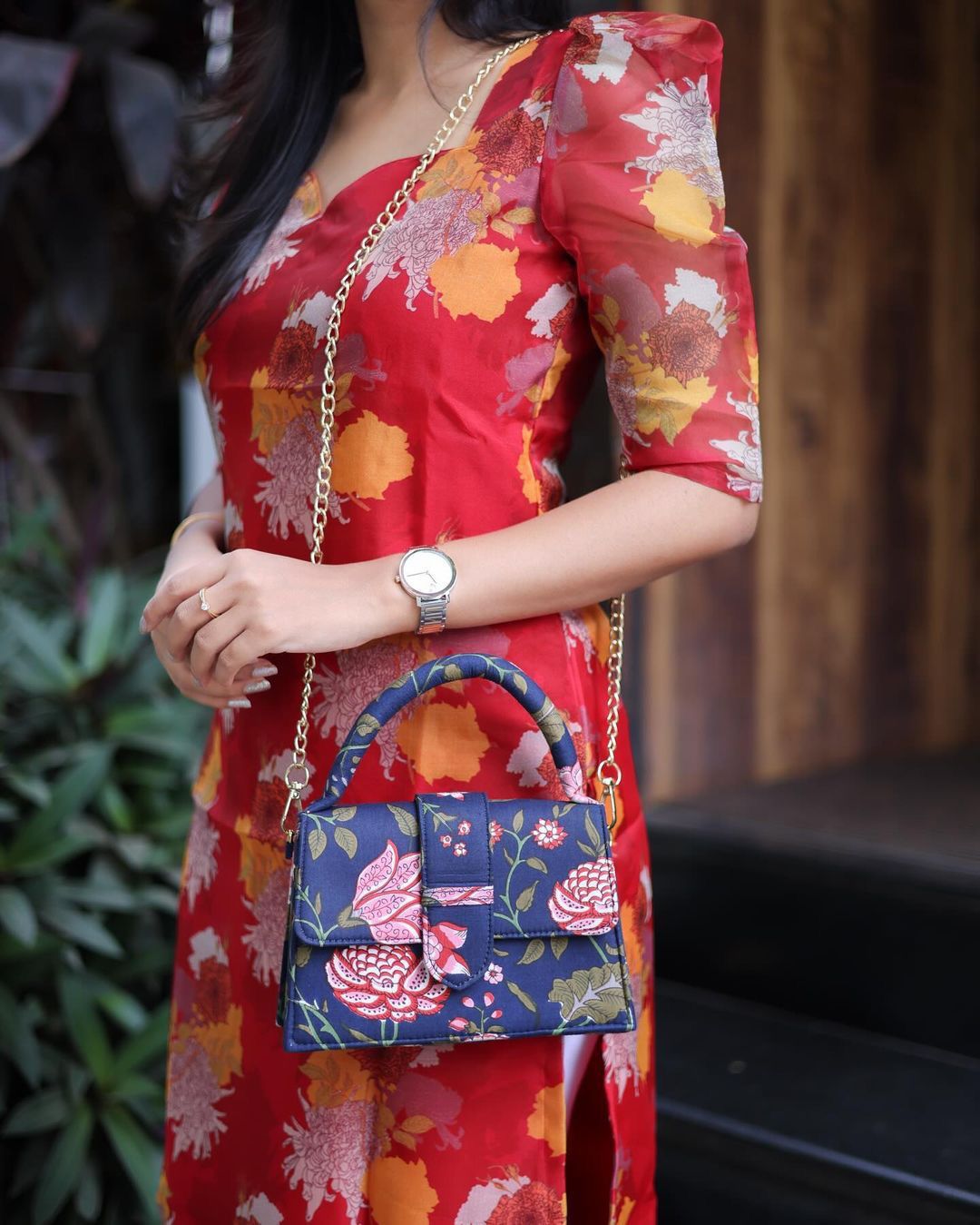 Organza Print Kurtis