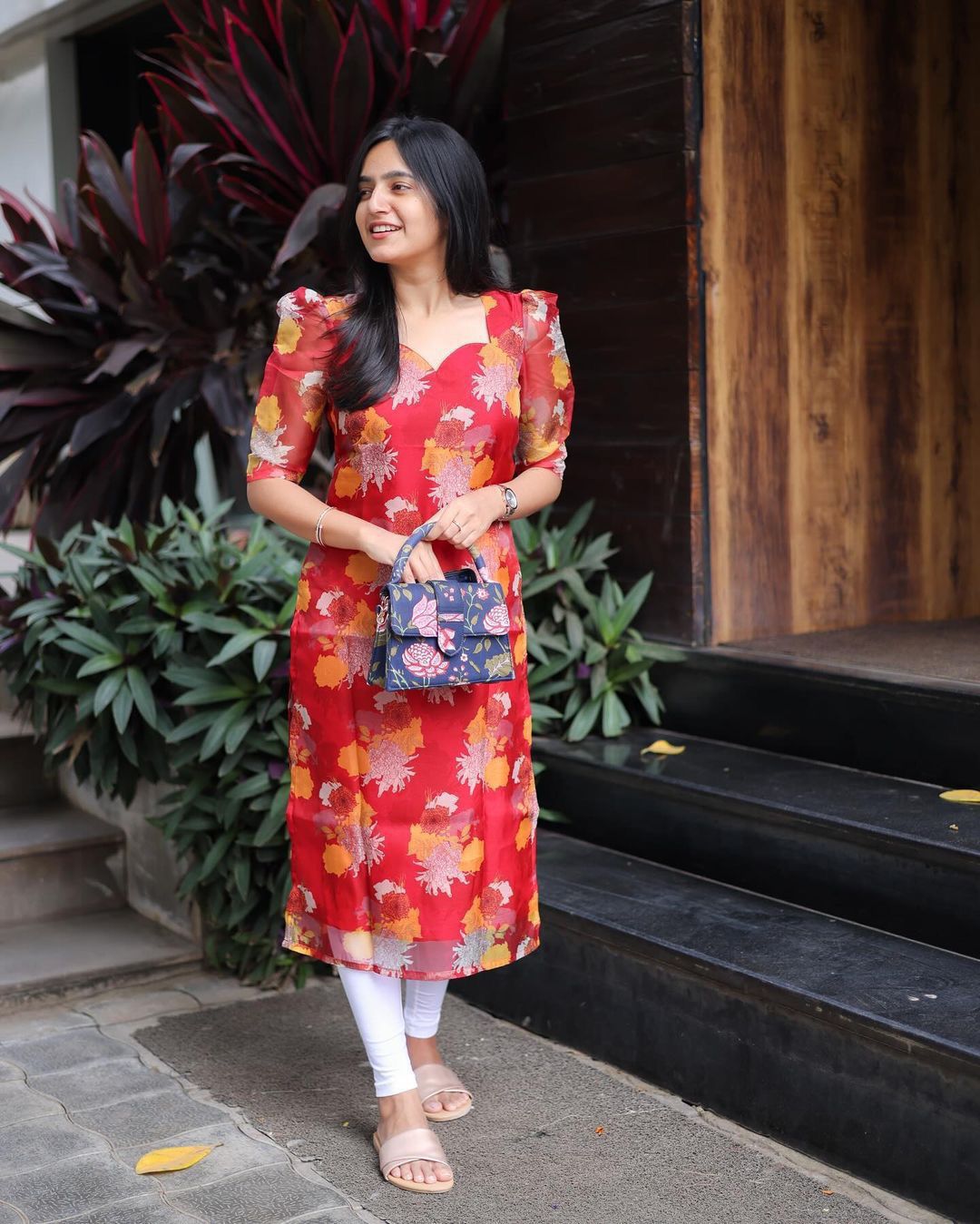 Organza Print Kurtis