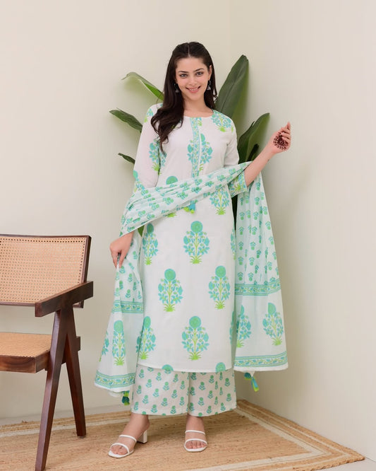 Pure Cotton Kurti with Palazzo