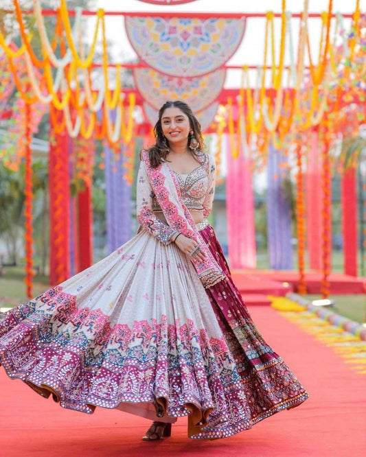 Digital Print Lehanga choli