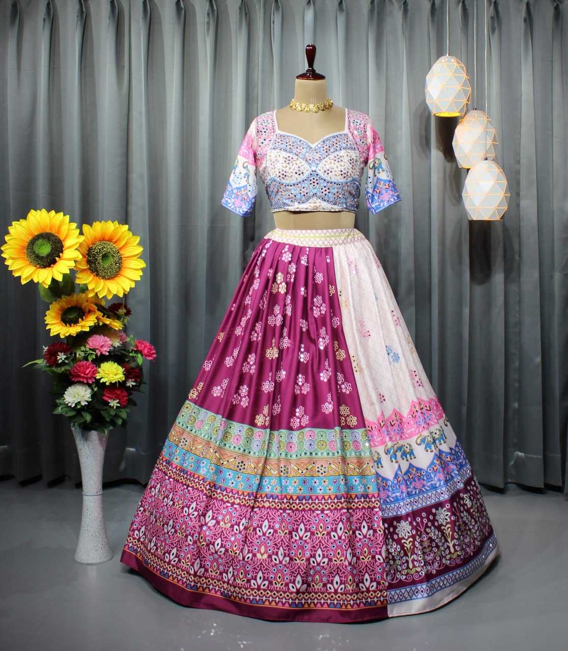 Digital Print Lehanga choli