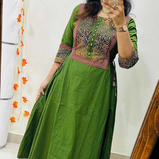 Designer Fullfare kurti Plazzo