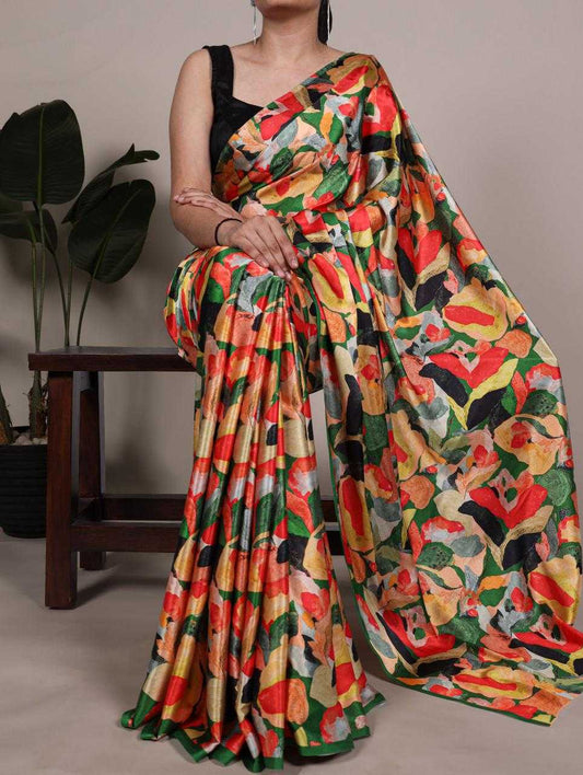 Satin Silk Saree - KE-79501