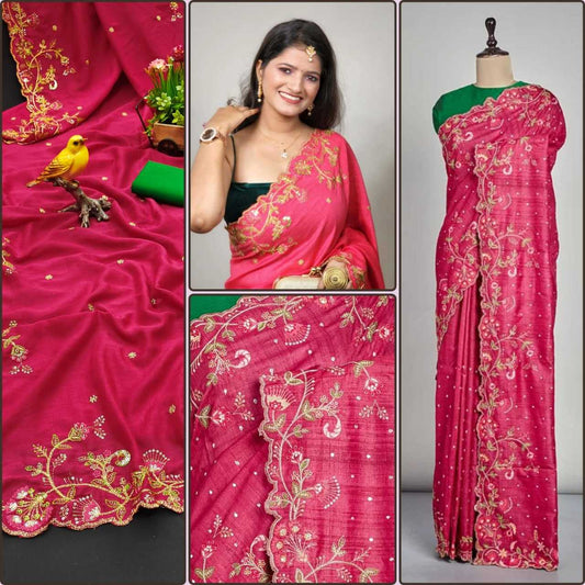 Vichitra Silk Saree -  KE-79637